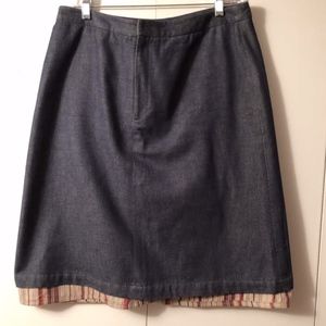 Banana Republic denim jean skirt with under skirt